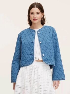 BNWT Kate Spade x Target Quilted Blue Denim Jacket